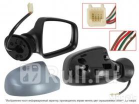 Зеркало боковое, штатное, Электрика, Левое с накладкой, с игольчатой 5-ти контактной клеммой 21999 Ларгус. Завод.