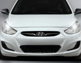 Бампер Передний Hyundai Solaris с 2010г.-2014г.седан, цвет: PGU Белый кристалл.
