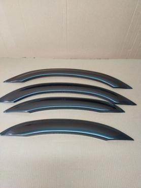 Арки наружние ВАЗ-2108, 2109 гладкие, под пороги с подъемом, короткие, АБС пластик.