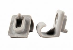 Держатель-крючек солнцезащитного козырька Белый ВАЗ-2110, 2170-8204096. ДААЗ.