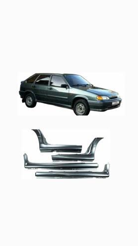 Пороги Наружние - Обтекатели LADA-2114. цвет: Сочи 360, комплект 4 штуки. Оригинал.